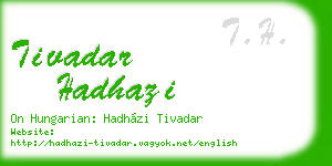 tivadar hadhazi business card